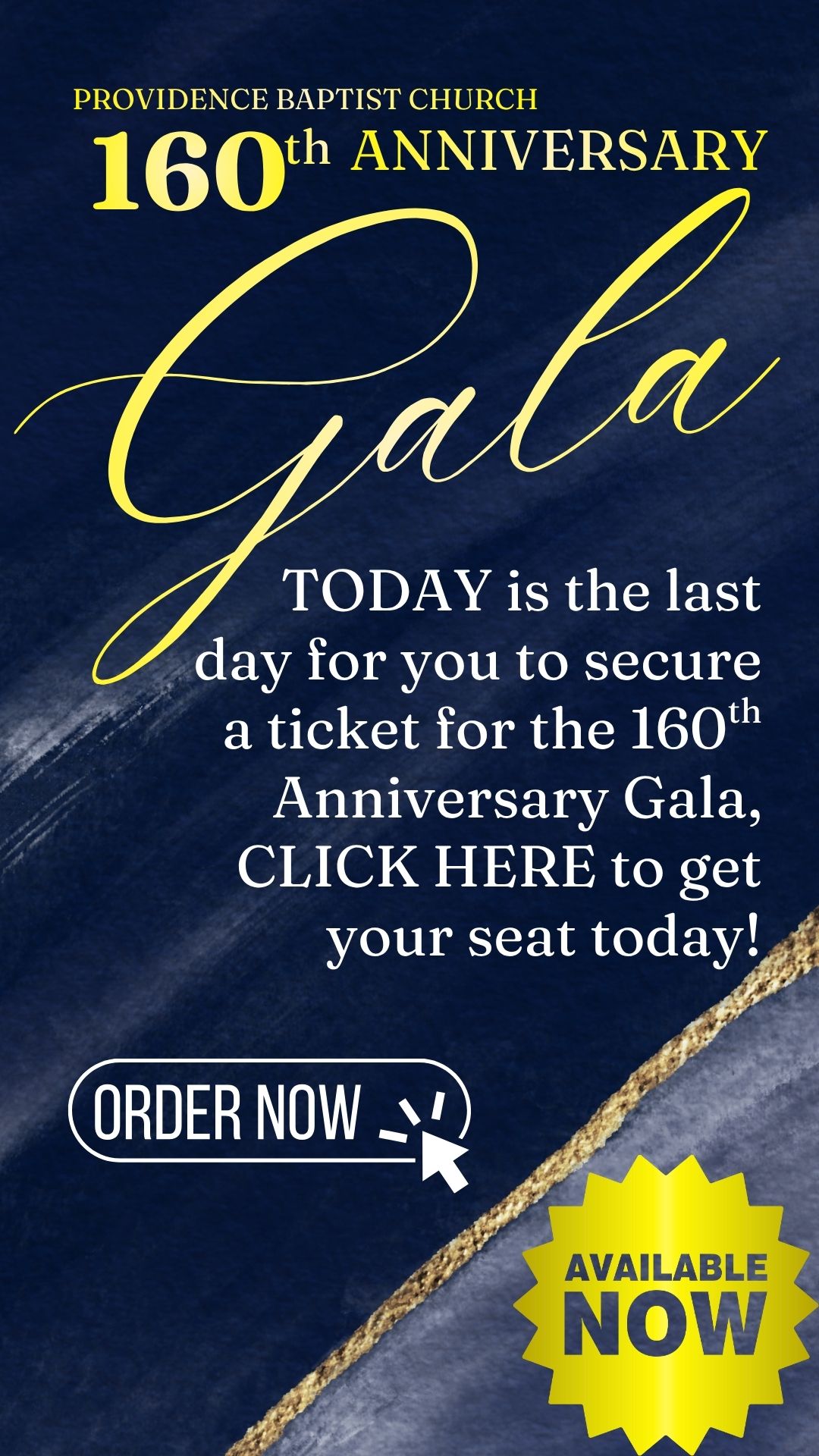 Last Day to Secure Gala Tickets